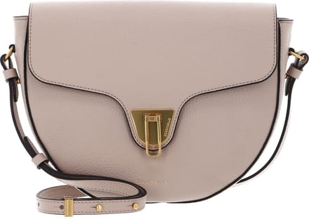 COCCINELLE Leren Schoudertas Beat Soft Crossbody Bag Rosette Beige