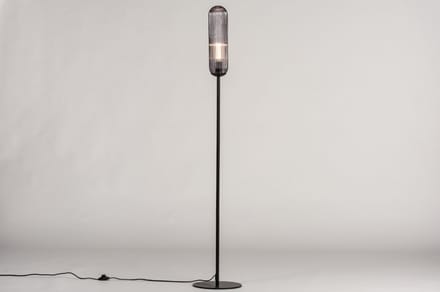 Lumidora Vloerlamp 74178 - JAMES - E27 - Zwart - Grijs - Metaal - ⌀ 10 cm