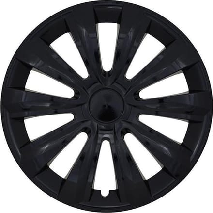 Wieldoppen 16" DELTA Zwart. SET a 4 stuks