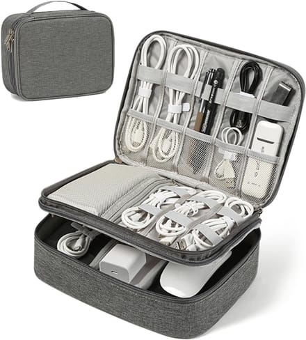 MIRA® Kabel Organiser Tas - Organizer Tas - Grijs- 26cm x 20cm x 9cm