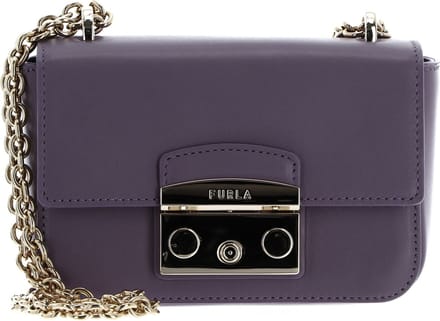 FURLA Leren Schoudertas Metropolis Mini Crossbody Aura Paars