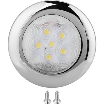 Pour bateau marin Yacht 6 LED Lampe dôme Lampe 12V DC Acier inoxydable Blanc gray