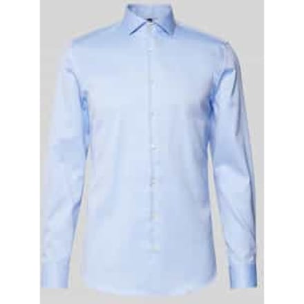 Slim fit zakelijk overhemd van twill