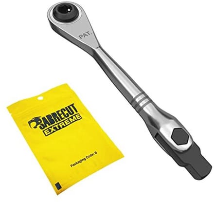 Mini Micro Ratel 6.3mm (1/4") HEX Verstelbare 1/4" Vierkante Drive Hand Ratelsleutel