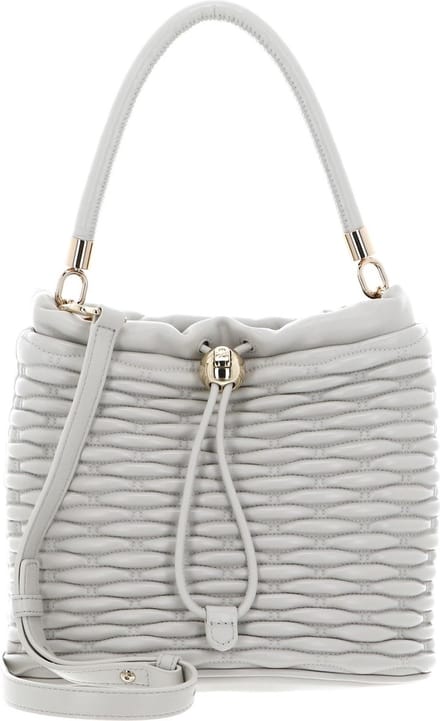 FURLA Leren Handtas Schoudertas Mionido Mini Bucket Bag Marshmallow Crème