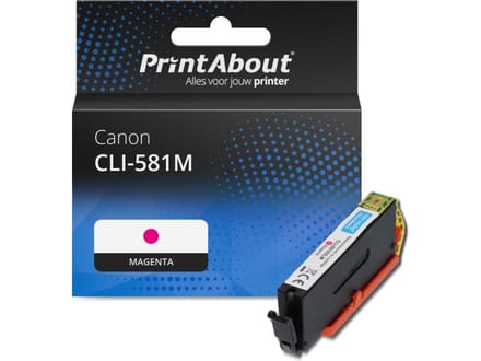 PrintAbout huismerk Inktcartridge CLI-581M Magenta Geschikt voor Canon