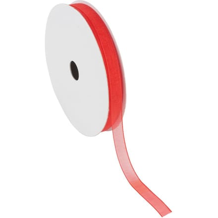 Organza lint, 6 mm - Rood