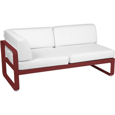 Fermob BELLEVIE hoekmodule links - 43 chili mat - 81 witgrijs