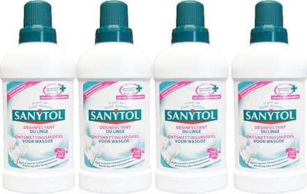 Sanytol - Ontsmettingsmiddel voor wasgoed - 4 x 500 ML - Voordeelverpakking