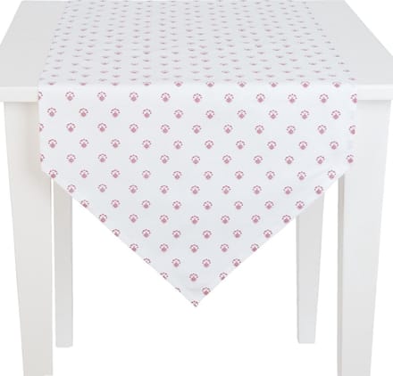 Clayre & Eef - Tafelloper - Kruissteek - Rood - 50 x 160 cm