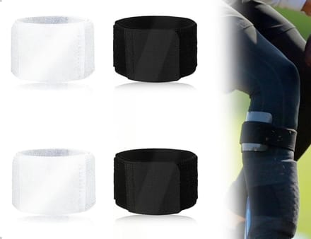Scheenbeschermers - Beensteunen - Sport Stabiliteit - Verstelbare klittenband - 4 stuks - Zwart