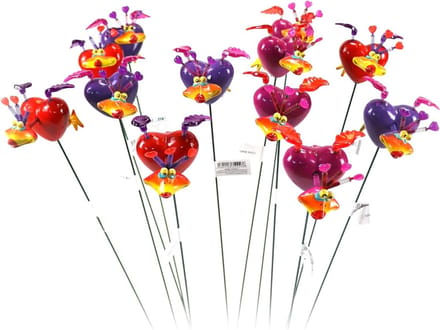 Liefdeshart Tuinsteker - Tuindecoratie Set - Tuin Aankleden - Bewegend in de Wind - 12 stuks - Multicolor