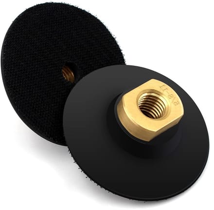 Rubberen Backer Pad - Haak En Loop - Rand Polijsten - Extra Flexibel Ontwerp - 3 Inch 2 Stuks - Zwart