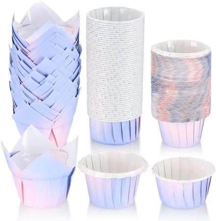 Cupcake-muffins vormen, cupcake-bakvormpjes, wrapper liners voor bruiloft, verjaardag, feest, bakbekers