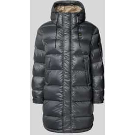 Regular fit gewatteerde lange jas met logo-applicatie, model 'Aldrich'