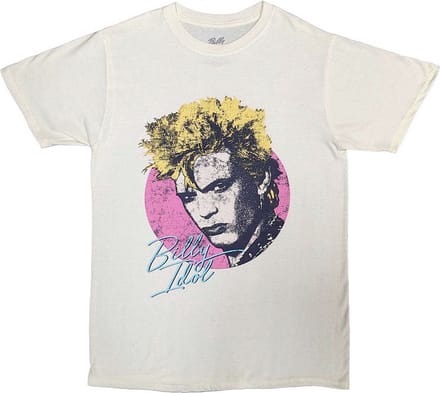 Billy Idol - Circle Illustration Heren T-shirt - L - Creme