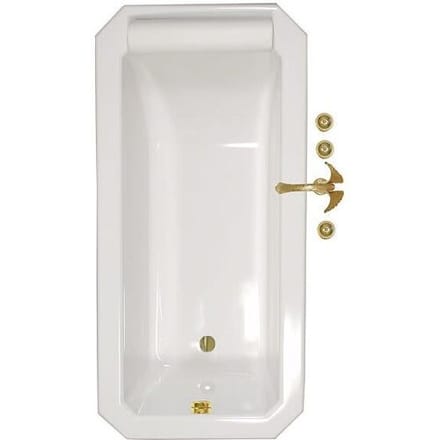 Caribia Roma 8-corner bathtub 175 x 85 cm Roma incl. foot frame