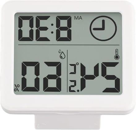 Digitale Thermometer Hygrometer - Binnen Buiten Sensor - Klimaat Monitoren - Groot LCD Display - 8.2x7.1x1 cm - Wit