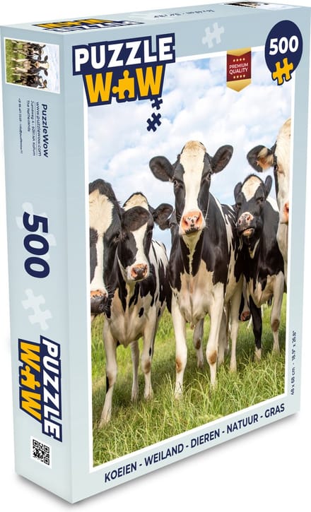Puzzel Koeien - Weiland - Dieren - Natuur - Gras - Legpuzzel - Puzzel 500 stukjes