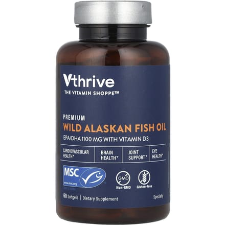 Premium Wilde Alaskaanse Visolie, 60 Softgels