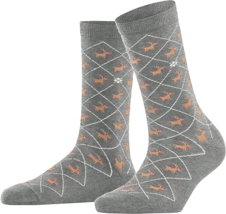 Burlington Reindeer Sokken Dames 27193 3400 light grey 36-41