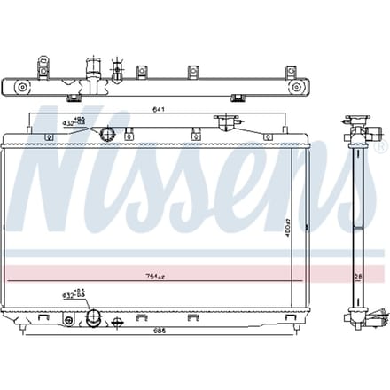Radiator, motorkoeling NISSENS 606294