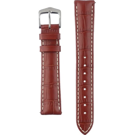 Hirsh Horlogeband -  Modena Goudbruin  - Leer - 18 mm