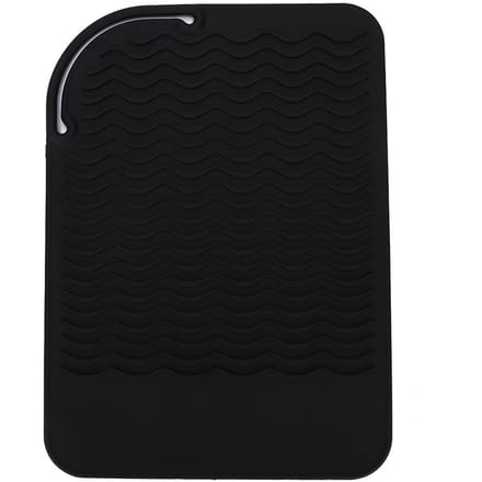 Siliconen Haarstrijkijzer Hittebestendige Cover Wikkel Reis Haarkruller Antislip Mat(Zwart ) black