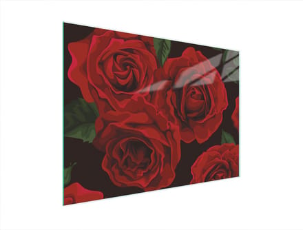 TMK ArtDeko - Snijplank - RVS Rozenprint - 40x30 cm - Hittebestendig