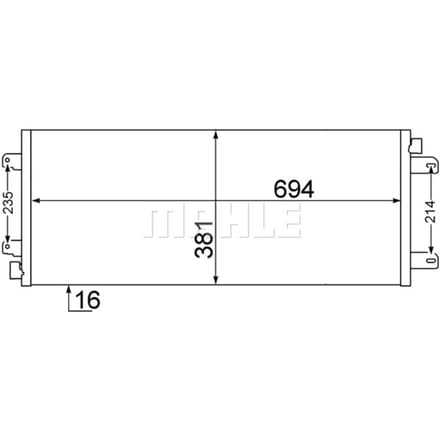 Condensator, airconditioner MAHLE AC 527 000S