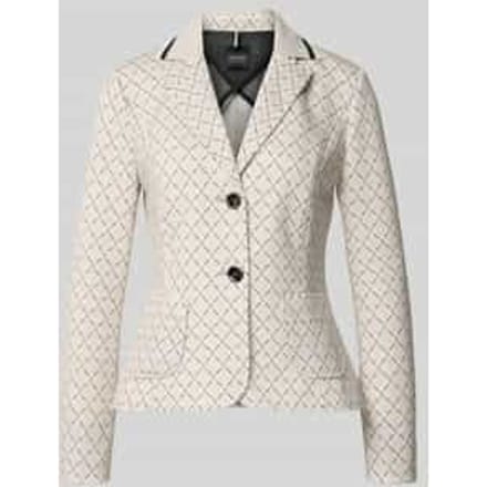 slim fit blazer met opgestikte zakken en knoopsluiting