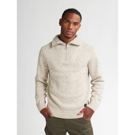 Petrol Industries - Heren Gebreide Half-Zip Trui Denver - Wit - Maat M
