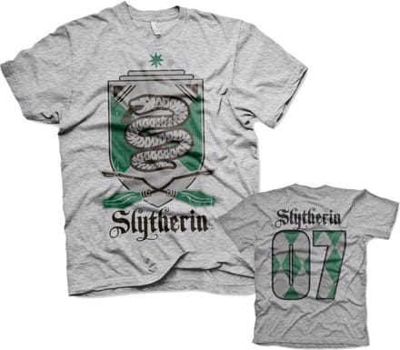Harry Potter Heren Tshirt -L- Slytherin 07 Grijs