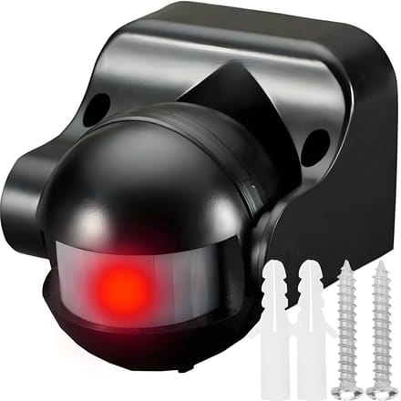 Dailygoody - Infrared Bewegingssensor - Buiten & Binnen, IP44, 180° Detectie, 12m Bereik
