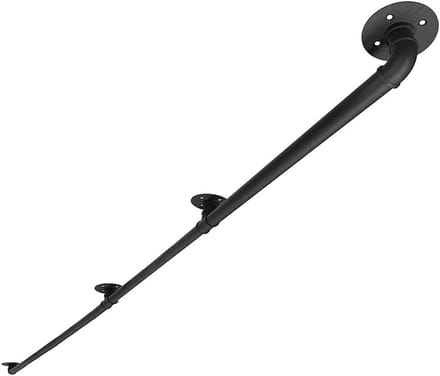 Trapleuning Kit - Metalen Leuning - Veilig Traplopen - Hoge Temperatuur Verf - 2 Voet - Zwart