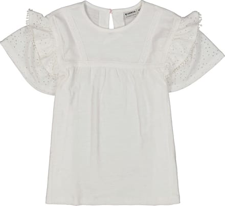 GARCIA Meisjes T-shirt Wit Korte mouw - Maat 128/134