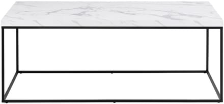 Salontafel Brennero Rechthoek Wit Marmerlook 110cm - Giga Living