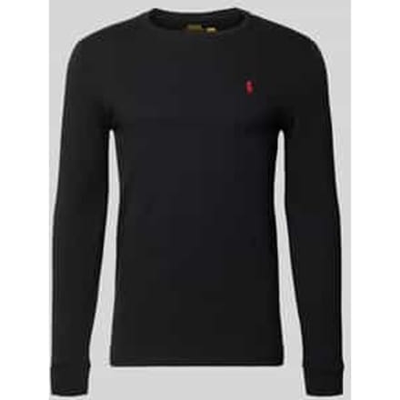 Custom slim fit shirt met lange mouwen met labelstitching
