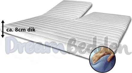 Splittopper 160x200 Koudschuim HR55 Bamboo Exclusive  Anti Allergie Ca. 8cm dik