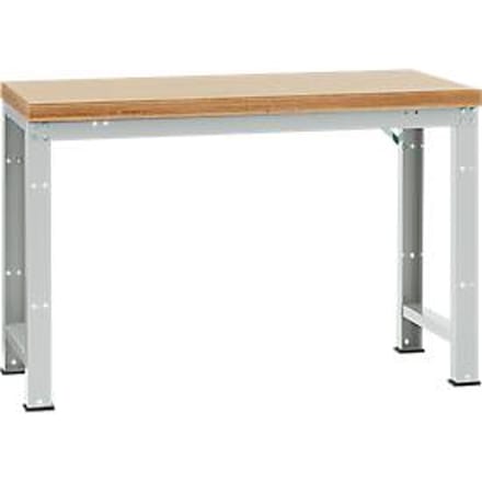 Manuflex werkbank Profi standaard, Tafelblad multiplex B 1500 x D 700, lichtgrijs