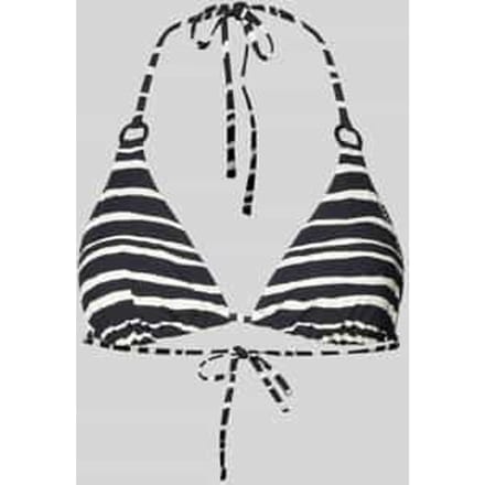 Triangelbikinitop met gestreept design