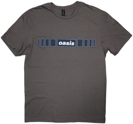 Oasis - Horizontal Bars Logo Heren T-shirt - M - Grijs