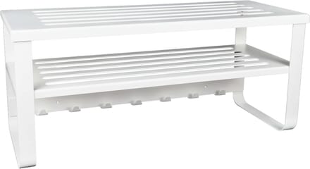 Gorillz Unify Wandkapstok met Hoedenplank en Extra Ruimte - 7 Kapstok Haken - Wit