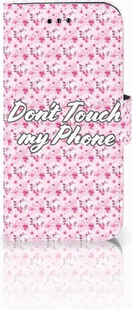 Samsung Galaxy A3 2017 Portemonnee Hoesje Flowers Pink DTMP