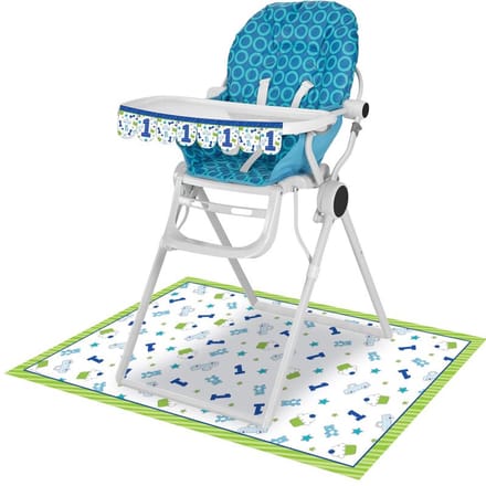 2-delige Doodle in blauwe kinderstoel decoratieset