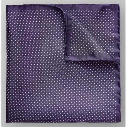 Eton Pochet Polka Dot Silk Midnight Navy / male