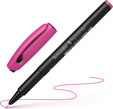 Schneider fineliner - Topliner 967 - lijnbreedte 0,4mm - roze - S-196709
