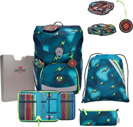 DerDieDas Schooltas ErgoFlex Easy Schulranzenset 5-delig Magic Light Petrol