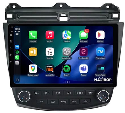 9-Inch Android Autoradio | CarPlay & Android Auto | Geschikt voor Honda Accord 2003-2008