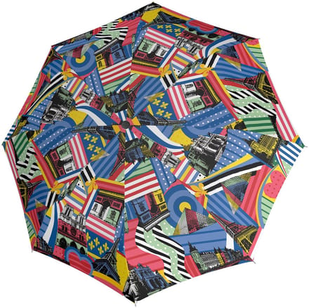 Knirps paraplu T.200 Medium Duomatic Paris Pop kleurrijke